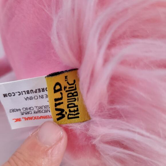 Pink Flamingo Stuffed Animal Plush Toy Bird Long Legs 17" Fluffy Wild Republic - Picture 11 of 16
